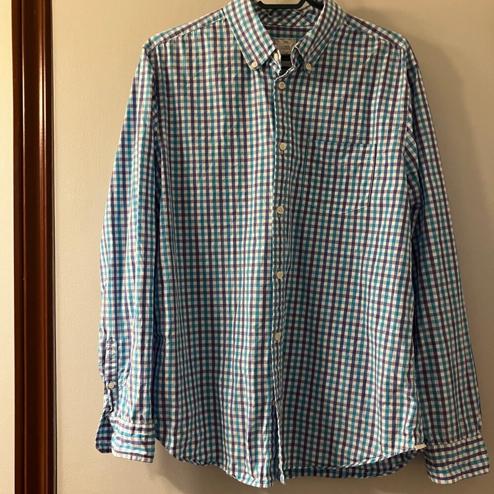 Gap Checkered Button Down Shirt Men's Size Large